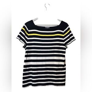 Chaps Striped Short Sleeve Top – XL